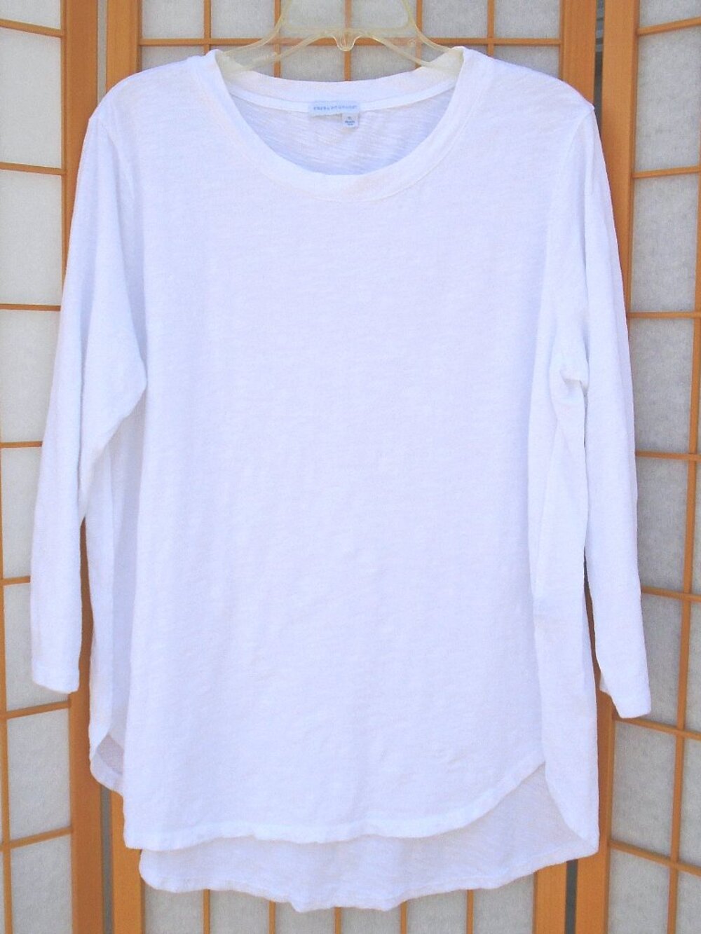 White Catalina Top hi-lo hem 3/4 Sleeve Tunic *EUC